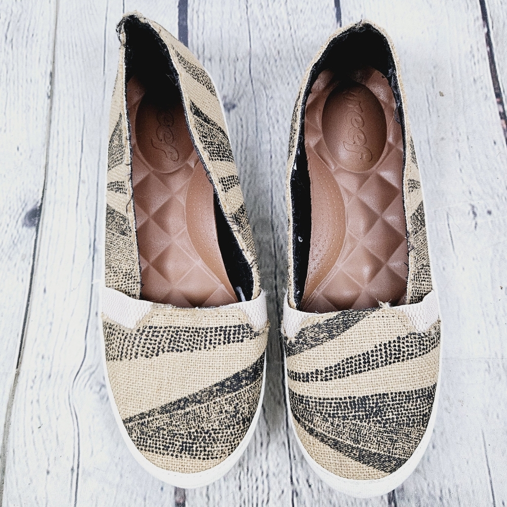 REEF | Summer striped slipon ballet flats loafers causal shoes